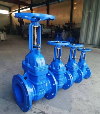 QT400 Gang đúc Thép PN10 Dn50 Van cổng mặt bích cho nước nhiều màu
